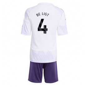 Baby Fußballbekleidung Manchester United Matthijs de Ligt #4 Auswärtstrikot 2025-26 Kurzarm (+ kurze hosen)